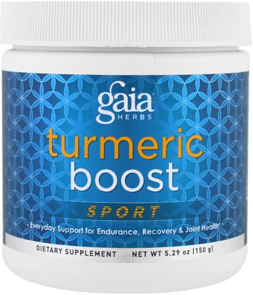 Gaia Herbs, Turmeric Boost, Sport, 5.29 oz (150 g) ,المكملات الغذائية، مضادات الأكسدة، الكركمين، الكركم