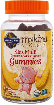 Garden of Life, Mykind Organics, Kids Multi Gummies, Fruit Flavor, 120 Gummy Bears ,الفيتامينات، الفيتامينات