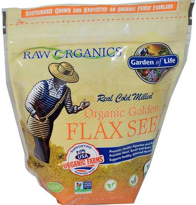 Garden of Life, Organic Golden Flax Seed, 14 oz (397 g) ,المكملات الغذائية، بذور الكتان