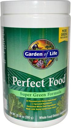 Garden of Life, Perfect Food Super Green Formula, 10.58 oz (300 g) ,والمكملات الغذائية، سوبرفوودس، والأطعمة المثالية