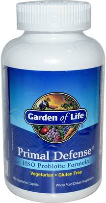 Garden of Life, Primal Defense, HSO Probiotic Formula, 180 Vegetarian Caplets ,المكملات الغذائية، البروبيوتيك، استقرت البروبيوتيك