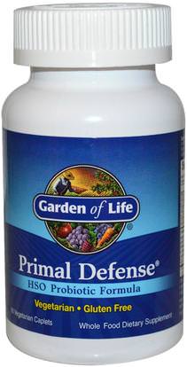 Garden of Life, Primal Defense, HSO Probiotic Formula, 90 Vegetarian Caplets ,المكملات الغذائية، البروبيوتيك، استقرت البروبيوتيك
