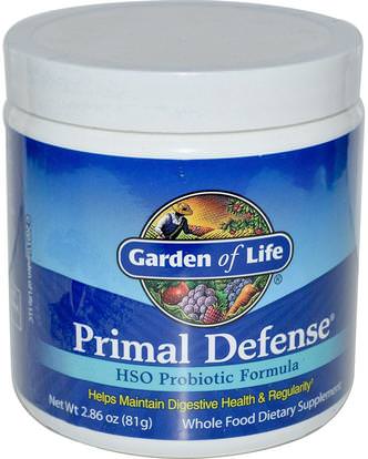 Garden of Life, Primal Defense, Powder, HSO Probiotic Formula, 2.86 (81 g) ,المكملات الغذائية، البروبيوتيك، استقرت البروبيوتيك