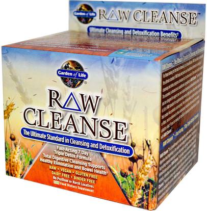 Garden of Life, RAW Cleanse, The Ultimate Standard in Cleansing and Detoxification, 3 Part Program, 3 Step Kit ,الصحة، السموم