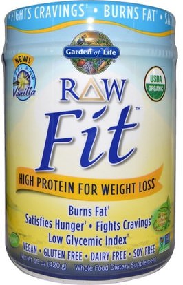 Garden of Life, RAW Organic Fit, High Protein for Weight Loss, Vanilla, 15 oz (420 g) ,والصحة، والنظام الغذائي