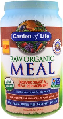 Garden of Life, RAW Meal, Organic Shake and Meal Replacement, Vanilla Spiced Chai, 32.1 oz (909 g) ,والمكملات الغذائية، والهدايا استبدال وجبة
