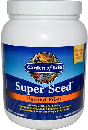 Garden of Life, Super Seed, Beyond Fiber, 1 lb 5 oz (600 g) ,المكملات الغذائية، إيفا أوميجا 3 6 9 (إيبا دا)، بذور شيا
