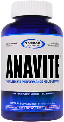 Gaspari Nutrition, Anavite, The Ultimate Performance Multi-Vitamin, 180 Tablets ,والرياضة، والفيتامينات، والفيتامينات المتعددة