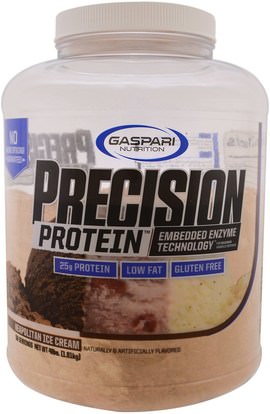 Gaspari Nutrition, Precision Protein, Neapolitan Ice Cream, 4 lbs (1.81 kg) ,المكملات الغذائية، البروتين، بروتين الرياضة