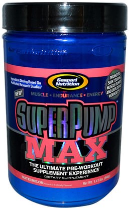 Gaspari Nutrition, Superpump Max, The Ultimate Pre-Workout Supplement Experience, Watermelon, 1.41 lbs (640 g) ,والرياضة، تجريب