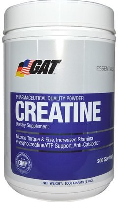 GAT, Creatine, 1000 g Powder ,والرياضة، ومسحوق الكرياتين، والعضلات