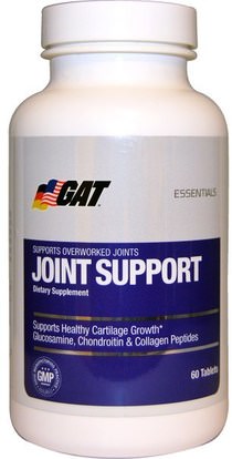 GAT, Essentials Joint Support, 60 Tablets ,والصحة، والعظام، وهشاشة العظام، والصحة المشتركة