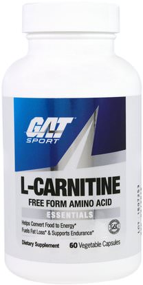 GAT, L-Carnitine, 60 Veggie Caps ,المكملات الغذائية، والأحماض الأمينية، ل كارنيتين