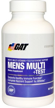GAT, Mens Multi + Test, 60 Tablets ,الفيتامينات، الرجال الفيتامينات، الرجال، التستوستيرون