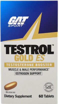 GAT, Testrol Gold ES, Testosterone Booster, 60 Tablets ,الرياضة، الصحة، الرجال