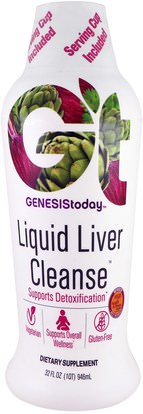 Genesis Today, Liquid Liver Cleanse, 32 fl oz (946 ml) ,والصحة، والتخلص من السموم، وإزالة السموم