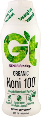 Genesis Today, Organic Noni 100, 16 fl oz (473 ml) ,الطعام، المشروبات