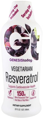 Genesis Today, Resveratrol, 32 fl oz (946 ml) ,التغذية اليومية، الشيخوخة الصحية