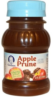 Gerber, 100% Juice, Apple Prune, 4 fl oz (118 ml) ,الغذاء، القهوة الشاي والمشروبات، صحة الأطفال، أطفال الأطعمة