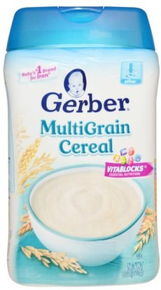 Gerber, MultiGrain Cereal, 8 oz (227 g) ,صحة الأطفال، أغذية الأطفال، تغذية الطفل، حبوب الأطفال
