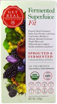 Get Real Nutrition, Fermented SuperJuice Fit, 120 g ,المكملات الغذائية، سوبرفوودس