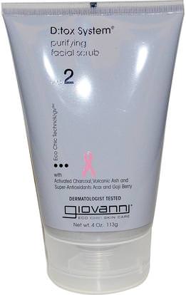 Giovanni, D:tox System, Purifying Facial Scrub, Step 2, 4 oz (113 g) ,الجمال، العناية بالوجه، المطهرات الوجه، جلد