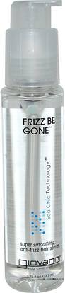 Giovanni, Frizz Be Gone, Super Smoothing, Anti-Frizz Hair Serum, 2.75 fl oz (81 ml) ,حمام، الجمال، تصفيف الشعر هلام