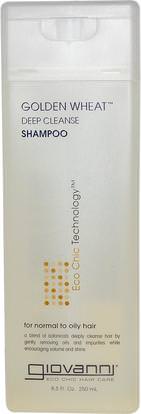Giovanni, Golden Wheat Deep Cleanse Shampoo, 8.5 fl oz (250 ml) ,حمام، الجمال، الشامبو، الشعر، فروة الرأس، مكيف