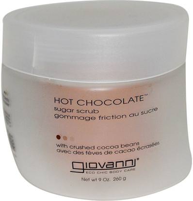 Giovanni, Hot Chocolate, Sugar Scrub, 9 oz (260 g) ,حمام، الجمال، فرك الجسم