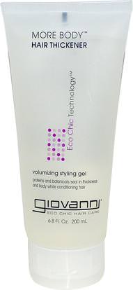 Giovanni, More Body, Hair Thickener, Volumizing Styling Gel, 6.8 fl oz (200 ml) ,حمام، الجمال، تصفيف الشعر هلام