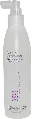 Giovanni, Root 66, Max Volume, Directional Root Lifting Spray, 8.5 fl oz (250 ml) ,حمام، الجمال، الشعر، فروة الرأس، رذاذ الشعر الطبيعي