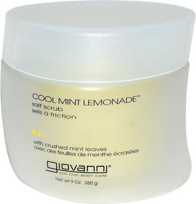 Giovanni, Salt Scrub, Cool Mint Lemonade, 9 oz (260 g) ,حمام، الجمال، فرك الجسم