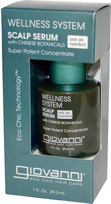 Giovanni, Wellness System, Scalp Serum, 1 fl oz (29.5 ml) ,حمام، الجمال، الشعر، فروة الرأس، مكيفات