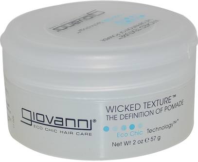 Giovanni, Wicked Texture, The Definition of Pomade, 2 oz (57 g) ,حمام، الجمال، تصفيف الشعر هلام