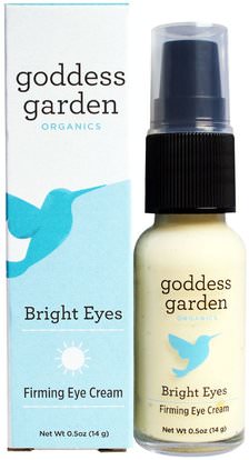 Goddess Garden, Organics, Bright Eyes, Firming Eye Cream, 0.5 oz (14 g) ,الجمال، كريمات العين، فئة حديقة آلهة