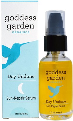 Goddess Garden, Organics, Day Undone, Sun-Repair Serum, 1 fl oz (30 ml) ,الصحة، الجلد، حمام، زيوت التجميل، زيوت العناية بالوجه، إلهة فئة الحديقة
