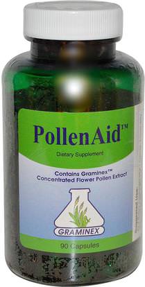 Graminex, PollenAid, 90 Capsules ,الأعشاب، زهرة، حبوب اللقاح، إكستراكت