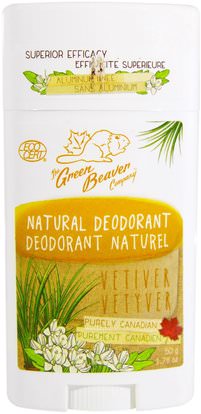 Green Beaver, Natural Deodorant, Vetiver, 1.76 oz (50 g) ,حمام، الجمال، مزيل العرق