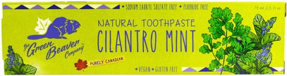Green Beaver, Natural Toothpaste, Cilantro Mint, 2.5 fl oz (75 ml) ,حمام، الجمال، معجون أسنان