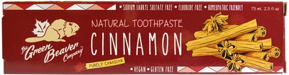 Green Beaver, Natural Toothpaste, Cinnamon, 2.5 fl oz (75 ml) ,حمام، الجمال، معجون أسنان