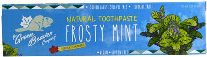 Green Beaver, Natural Toothpaste, Frosty Mint, 2.5 fl oz (75 ml) ,حمام، الجمال، معجون أسنان