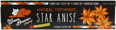 Green Beaver, Natural Toothpaste, Star Anise, 2.5 fl oz (75 ml) ,حمام، الجمال، معجون أسنان