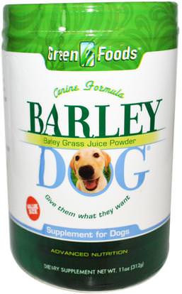 Green Foods Corporation, Barley Dog, 11 oz (312 g) ,رعاية الحيوانات الأليفة، والحيوانات الأليفة الكلاب، الخضر للحيوانات الاليفة