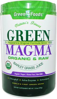 Green Foods Corporation, Green Magma, Barley Grass Juice, 10.6 oz (300 g) ,المكملات الغذائية، سوبرفوودس، العشب الشعير