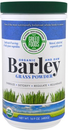 Green Foods Corporation, Organic And Raw Grass Powder, 16.9 oz (480 g) ,المكملات الغذائية، سوبرفوودس