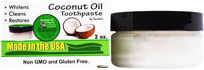 Greensations, Coconut Oil Toothpaste with Baking Soda & Spearmint Oil, 2 oz ,حمام، الجمال، معجون أسنان