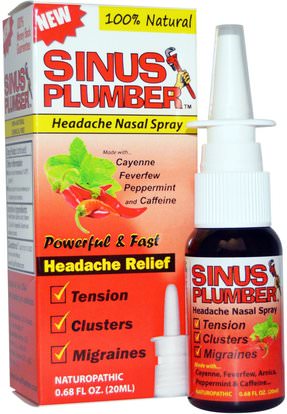 Greensations, Sinus Plumber, Headache Nasal Spray, 0.68 fl oz ,الصحة، صحة الأنف، بخاخ الأنف، الصداع
