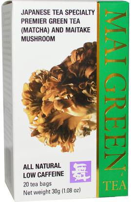 Mushroom Wisdom, Mai Green Tea, 20 Tea Bags, 1.08 oz (30 g) ,الطعام، شاي الأعشاب، الشاي الأخضر
