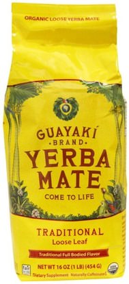 Guayaki, Yerba Mate, Loose Leaf Tea, Traditional, 16 oz (454 g) ,الطعام، شاي الأعشاب، يربا، ميت