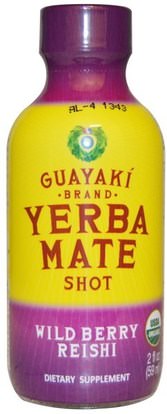 Guayaki, Yerba Mate Shot, Wild Berry Reishi, 2 fl oz (59 ml) ,والصحة، والطاقة، والغذاء، والشاي العشبية، يربا زميله